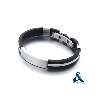 【＆MORE】愛迪莫 放肆鈦鍺手環-白色