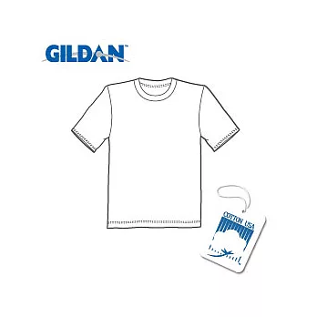 GILDAN 總代理-100%美國棉~圓筒短袖素面T-Shirt ~白色-M號