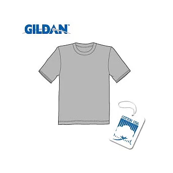 GILDAN 總代理-100%美國棉~ 圓筒短袖素面T-Shirt~中麻灰L號