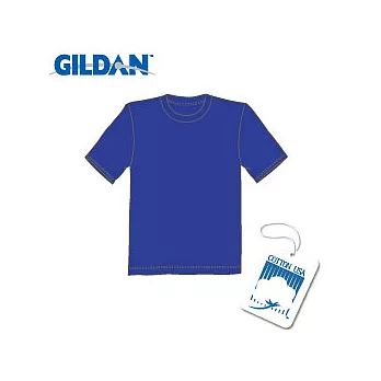 GILDAN 總代理-100%美國棉~ 圓筒短袖素面T-Shirt~寶藍L號