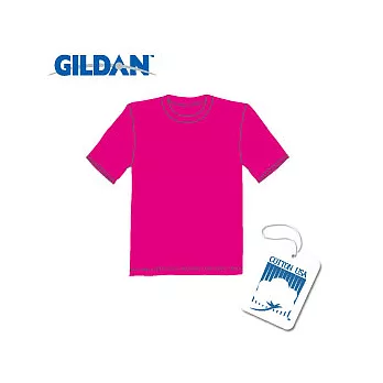 美國第一品牌GILDAN 圓筒短袖素面T-Shirt (桃紅M號)