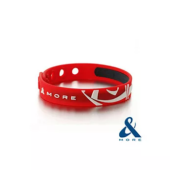 【＆MORE】愛迪莫 KADORI鈦鍺運動手環-紅色