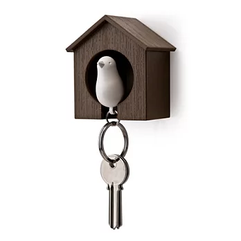 QUALY 雀兒哨匙圈(咖啡屋+白鳥)