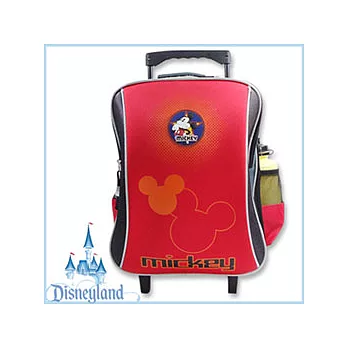 【Disney】米奇16吋輕巧拉桿後背兩用書包/蘋果紅
