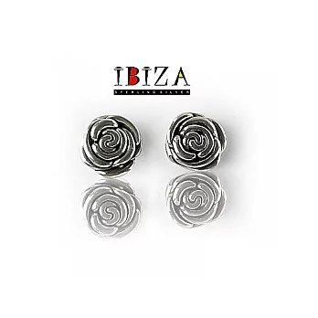 【IBIZA】異國風純銀耳飾 Rose No.346『圓潤輕盈款』
