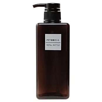 [MUJI 無印良品]PET補充瓶/棕.600ml