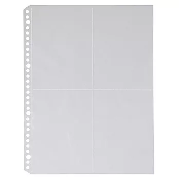 [MUJI 無印良品]PP補充用明信片袋A4.4.30孔(J)