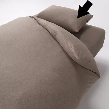 [MUJI 無印良品]新疆棉天竺枕套/100/淺棕淺棕