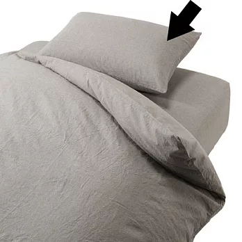[MUJI 無印良品]柔舒水洗棉枕套/100/棕色