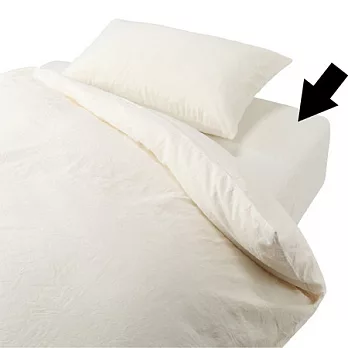 [MUJI 無印良品]柔舒水洗棉床包/Q/原色