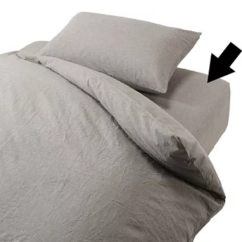 [MUJI 無印良品]柔舒水洗棉床包/SD/棕色