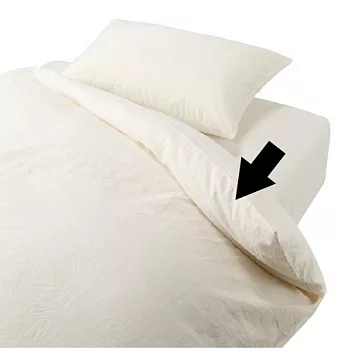 [MUJI 無印良品]柔舒水洗棉被套/Q/原色