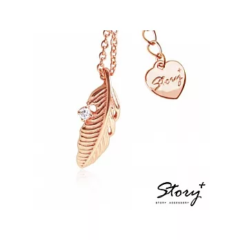 STORY ACCESSORY(故事銀飾)．玫瑰情緣系列．絢麗之羽純銀項鍊