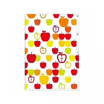 MIDORI3層資料收納夾(A5)-蘋果112