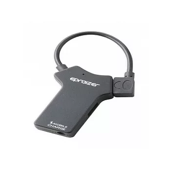 Epraizer 二合一電腦集線器 + USB 手機充電器-沉穩黑