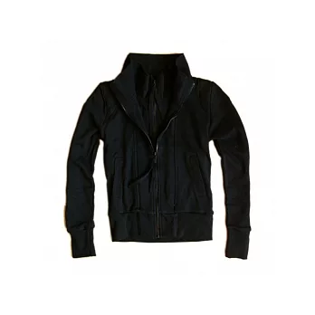 【彩虹來了】雙層立領棉外套(黑)M