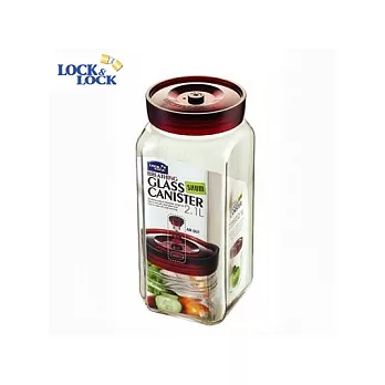 LLG-553樂扣單向排氣閥玻璃密封罐(2.1L)