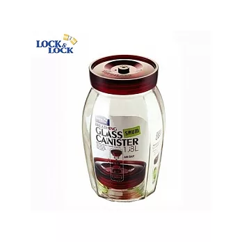 LLG-562樂扣單向排氣閥玻璃密封罐(1.8L)