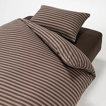 [MUJI 無印良品]新疆棉天竺粗紋枕套/100/混棕10A