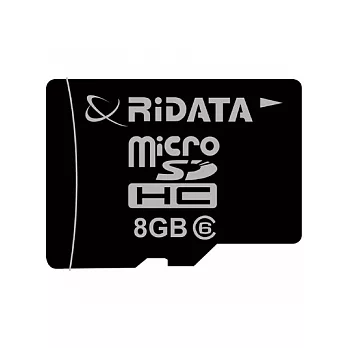 RiDATA 錸德 MicroSDHC 8GB Class6 記憶卡(含SD轉接卡)