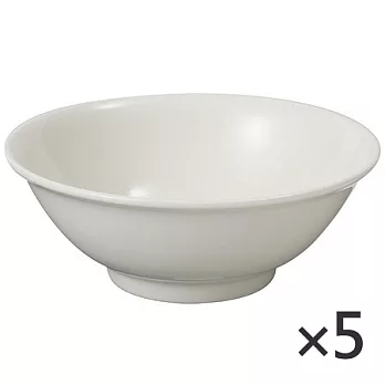 [MUJI 無印良品]米白瓷拉麵碗/5入