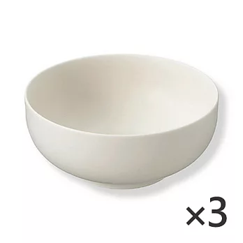 [MUJI 無印良品]米白瓷碗/特大/3入
