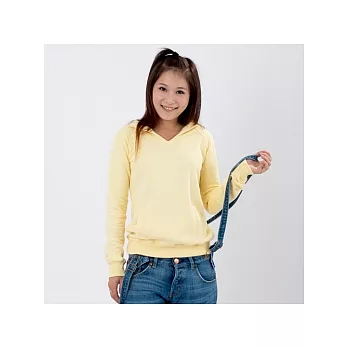 ＊so that’s me＊ Cate 連帽長袖棉柔刷毛上衣 亮眼鵝黃色 S