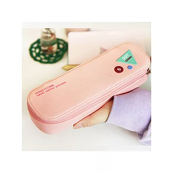 Honeycomb 多用途皮革鉛筆盒-Baby Pink