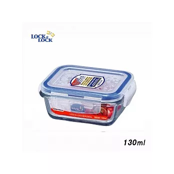 『LLG-411』樂扣耐熱400度-長方型玻璃保鮮盒 (130ml)