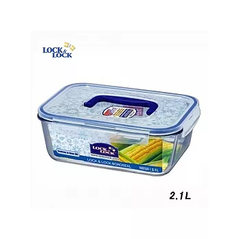 『LLG-461』樂扣耐熱400度-長方型手提式玻璃保鮮盒 (2.1L)