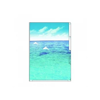 MIDORI3層資料收納夾(A5)-海與鯨魚081