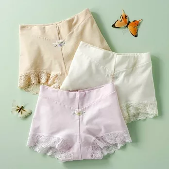 【MI GER】日式舒棉無痕平口低腰褲(膚.白.米黃)