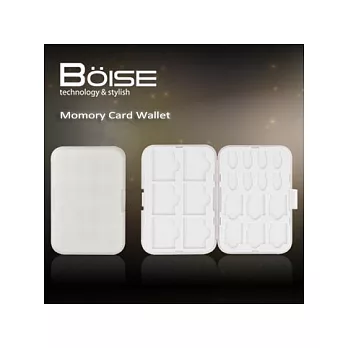 BOISE Momory Card Wallet 3種記憶卡收納盒/白白