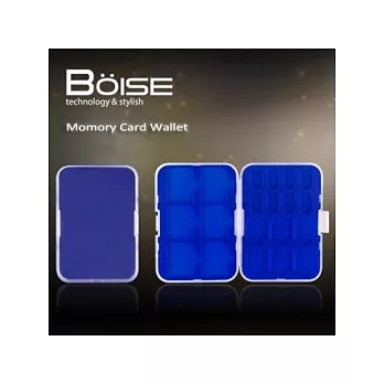 BOISE Momory Card Wallet 3種記憶卡收納盒/藍藍