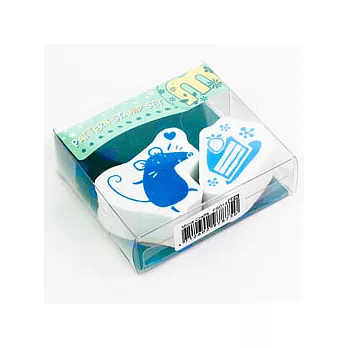 Micia泡棉印章組FS014-吱吱老鼠與起司