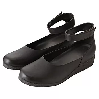 [MUJI 無印良品]女楔型腳踝附帶平底鞋棕色23