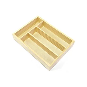 《 CLC 》4格木製多功能收納盒 -原木色