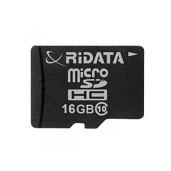 錸德RIDATA MicroSDHC Class10 16GB 高速記憶卡 (含SD轉接卡)