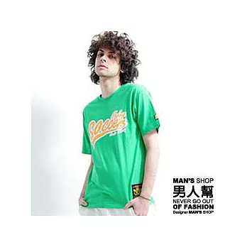 【男人幫】T0503＊自創品牌【瘋SOCCER世足短袖T恤】綠色 XL