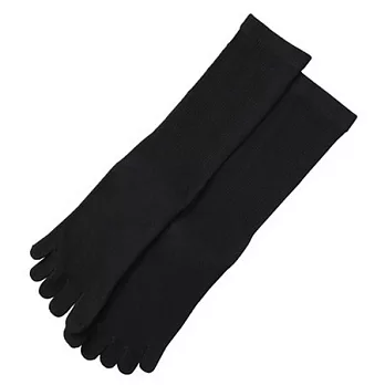 [MUJI 無印良品]男棉五指直角襪黑色黑色