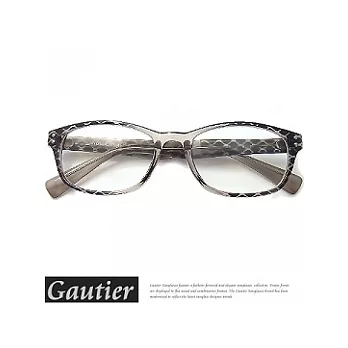 【Gautier】強尼戴普波士頓框！平光眼鏡-灰底黑格