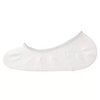 [MUJI 無印良品]女足口飾邊隱形襪柔白柔白