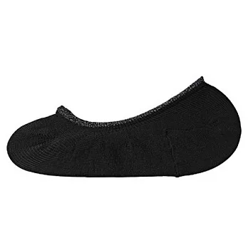 [MUJI 無印良品]女足口飾邊隱形襪黑色