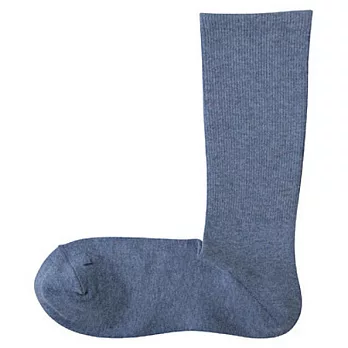 [MUJI 無印良品]男左右辨識直角短襪淺藍26-28CM