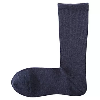 [MUJI 無印良品]男左右辨識直角短襪深藍26-28CM