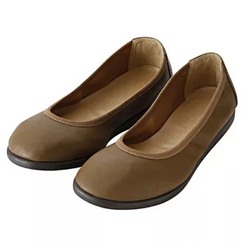 [MUJI 無印良品]女柔軟內裡平底鞋11S卡其23.5