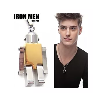【IRON MEN】德意志鋼鐵人˙機器人316L鋼項鍊-金系