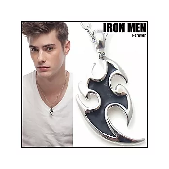 【IRON MEN】愛爾蘭龐克˙神秘黑火焰316L鋼項鍊