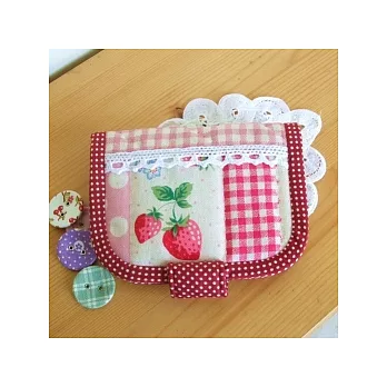 手縫ok!－草莓派卡夾(拼布材料包)