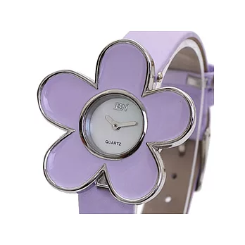 Bethoven 小雛菊 細帶花朵造型腕錶(紫)